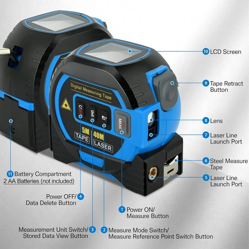 2 in 1 Digital Tape Measure