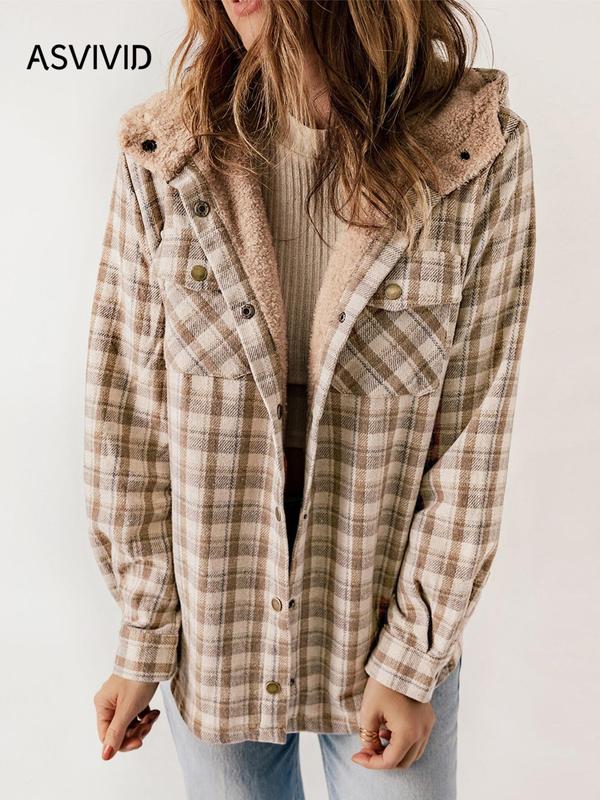 Plaid Hooded Coat