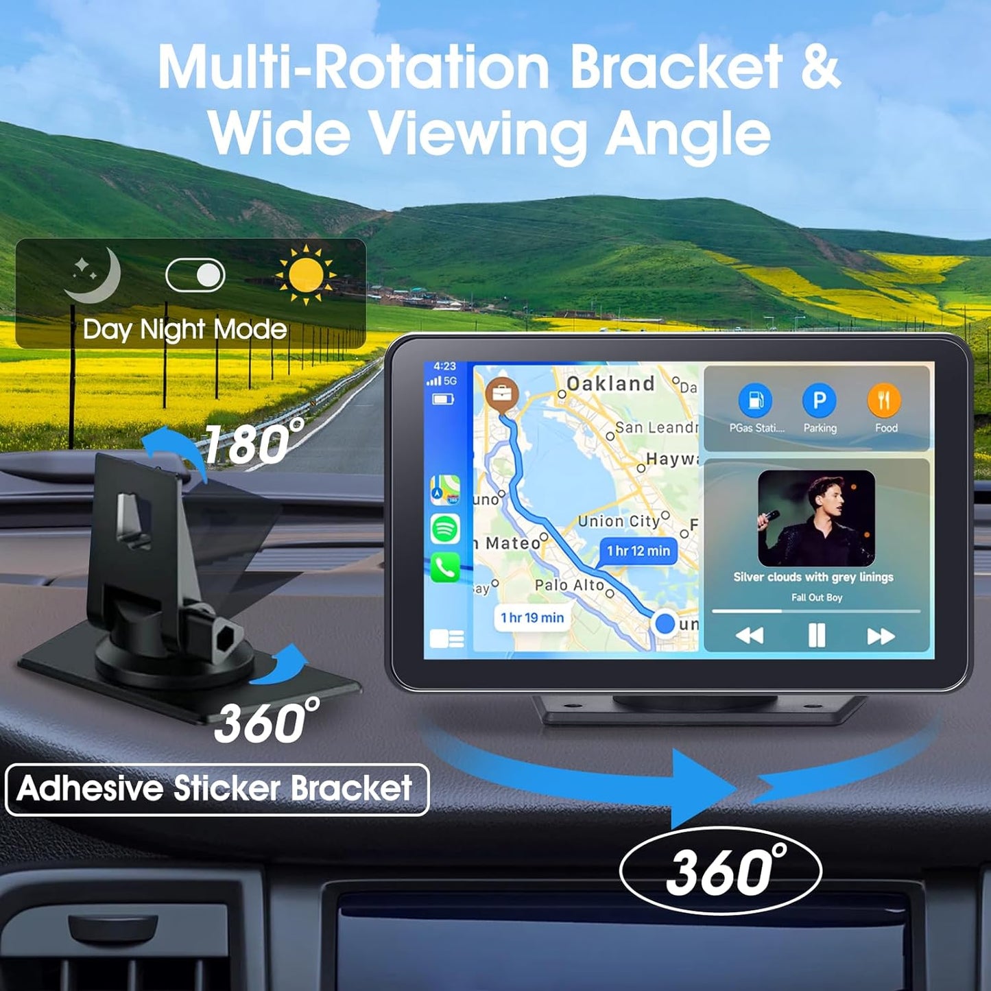 Portable Wireless CarPlay Screen