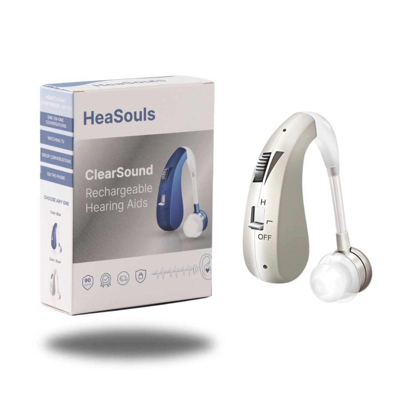 ClearSound Rechargeable Hearing Aids (Pair Of 2)