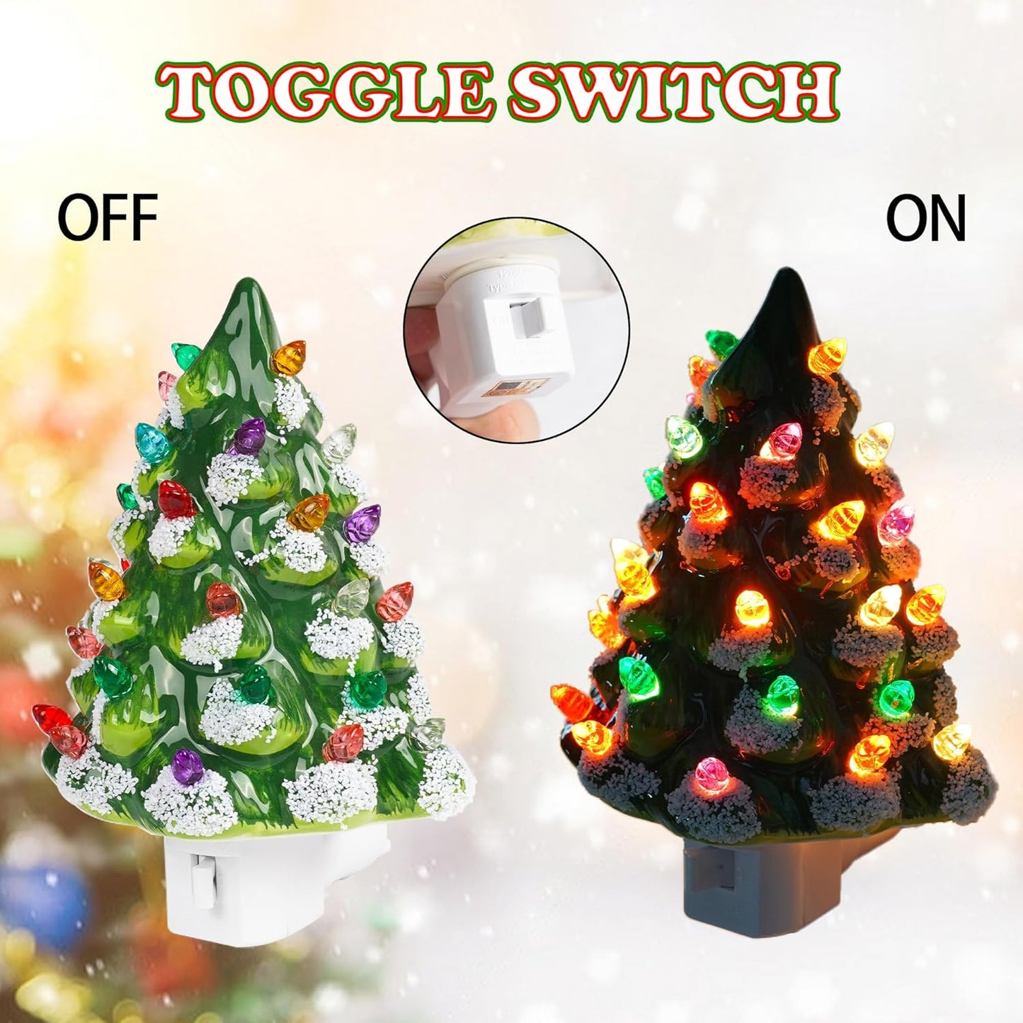 Ceramic Christmas Tree Night Light