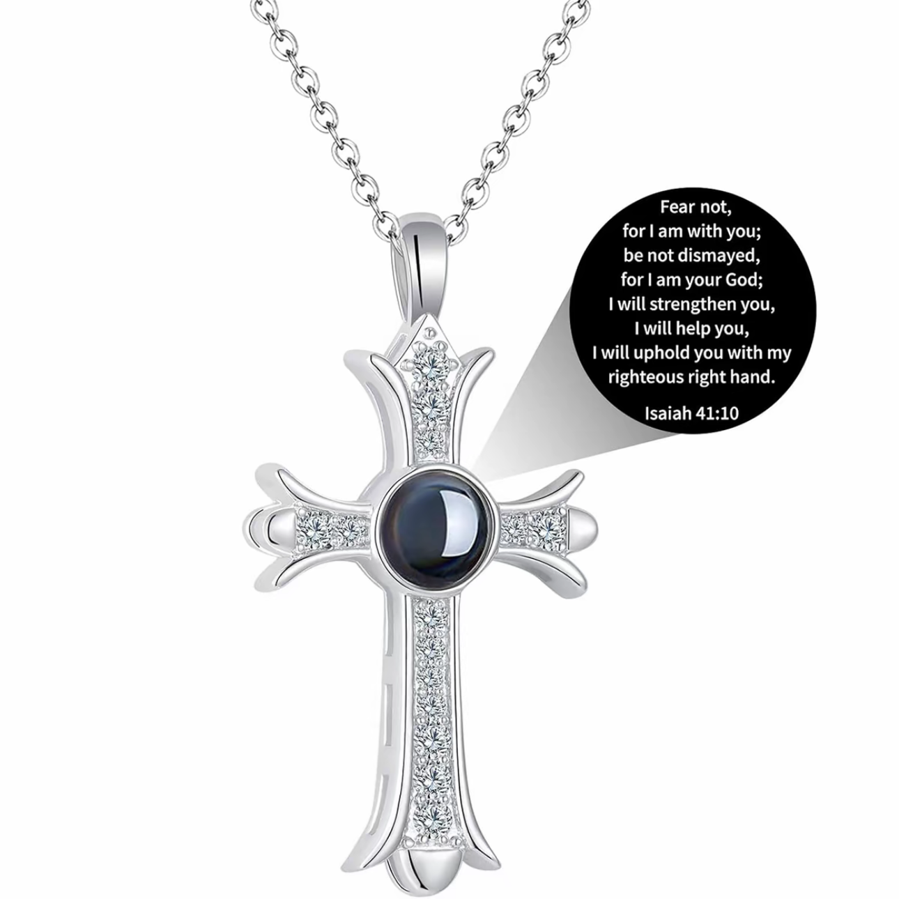 Bible Verse Cross Necklace