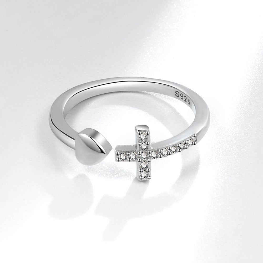 Cross Heart Ring