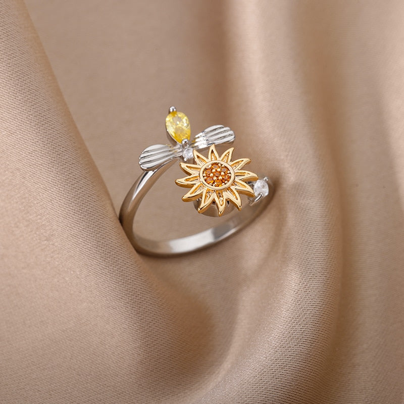 Sunflower Bee Ring