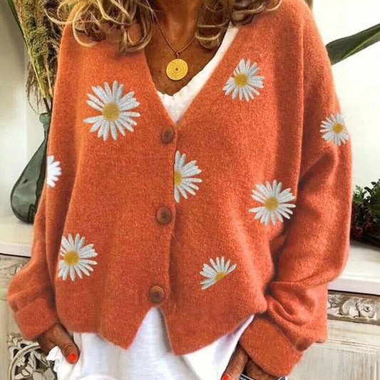 Daisy Embroidered Cardigan