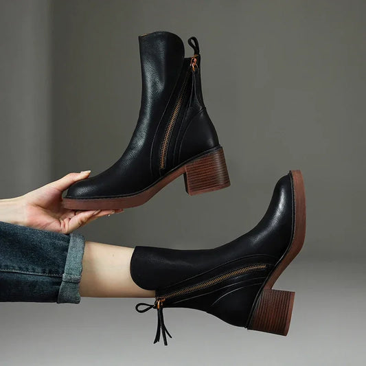 Grazia Leather Ankle Boots