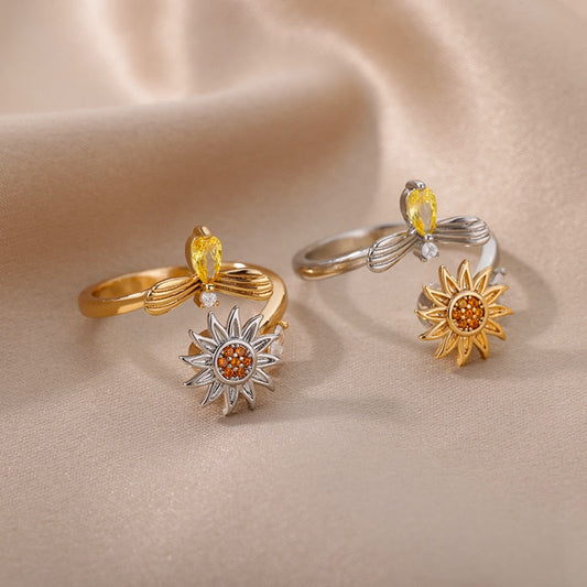 Sunflower Bee Ring