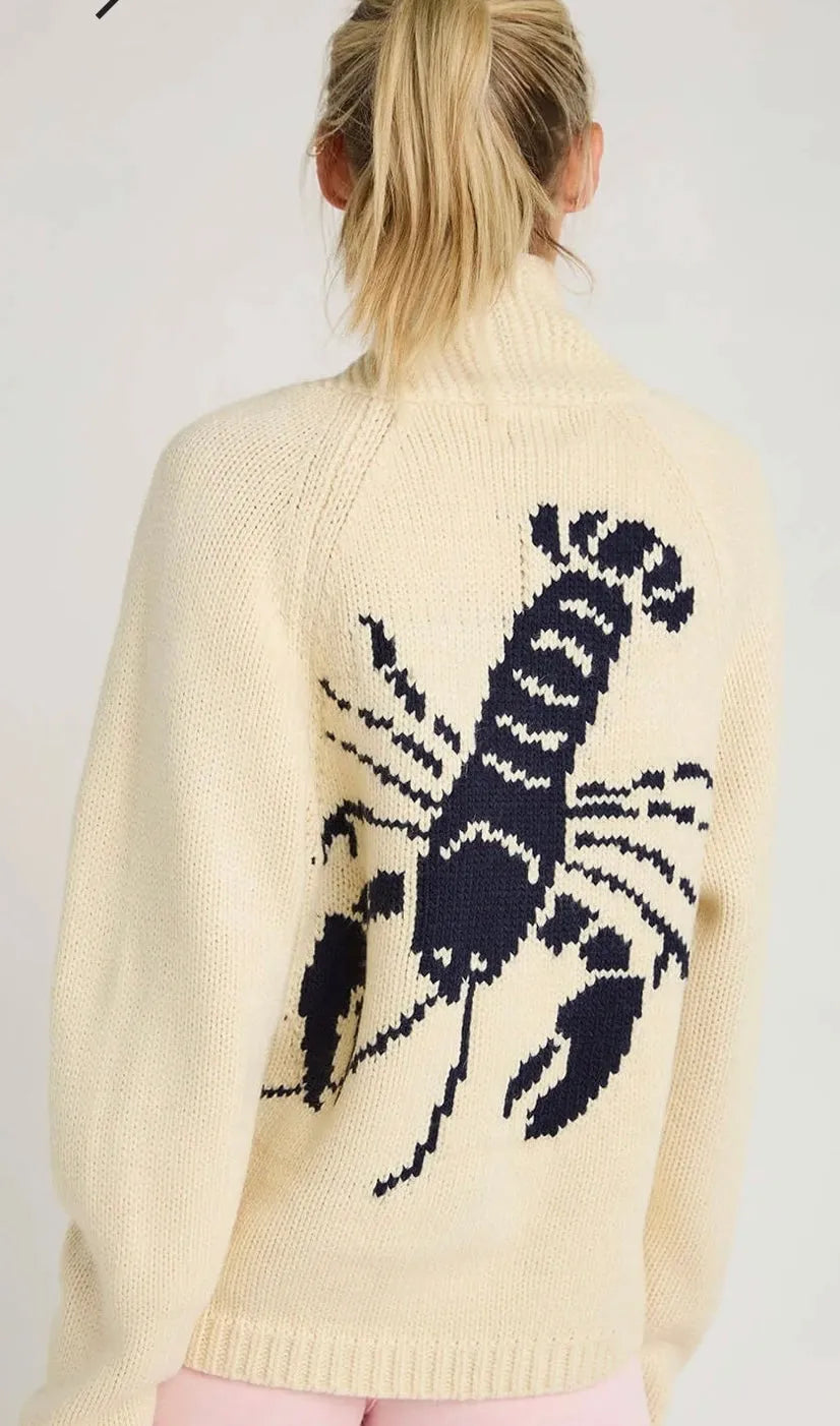 Chunky Ivory/White Lobster Cardigan